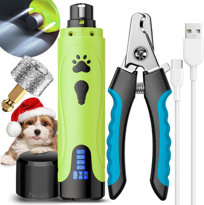 YABIFE Super Quiet Dog Nail Grinder & Clippers Kit with 2 LED Lights, 3 Speeds up to 12,000 RPM, Lower than 30Db Electric Pet Nail Trimmer for Small Medium Large Dogs and Cats9