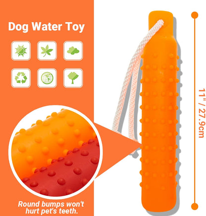 Dog Water Toys, 2 Pack Floating Bumper Fetch Toy Dummy | Interactive Retrieving Training Float Pet Rope Toy for Pool, Lake Outdoor Small Medium Large Dogs2
