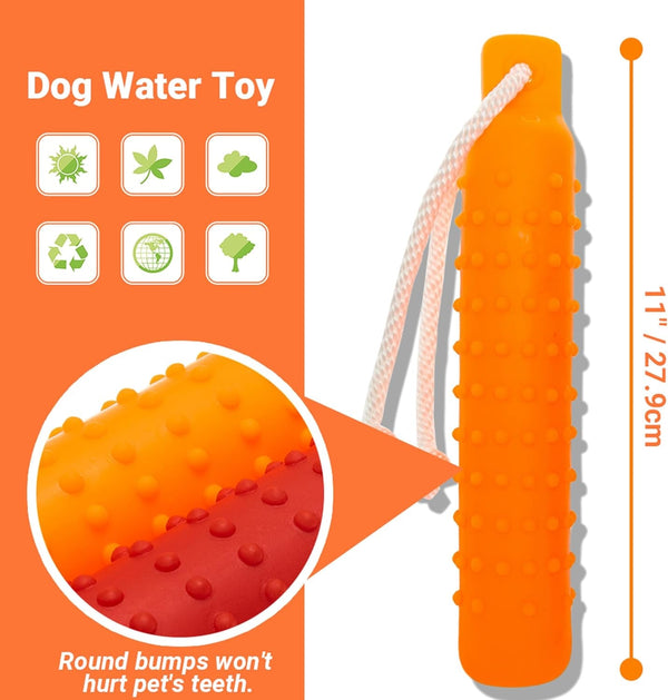 Dog Water Toys, 2 Pack Floating Bumper Fetch Toy Dummy | Interactive Retrieving Training Float Pet Rope Toy for Pool, Lake Outdoor Small Medium Large Dogs2
