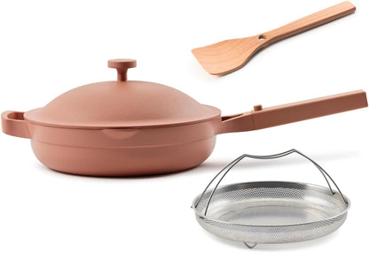 Our Place Always Pan 2.0, 10.5" Ceramic Nonstick Pan, 2.6 Qt | Patented 10-In-1 Ceramic Frying Pan; Spatula & Steamer Basket; Toxin-Free Nonstick, Induction Compatible, Oven Safe to 450°F1