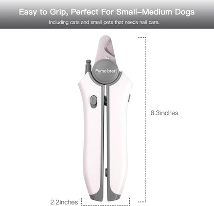 Type-C Rechargeable Dog & Cat Nail Clippers - LED Pet Nail Trimmer Extra Sharp for Small & Medium Dogs (Gray)7