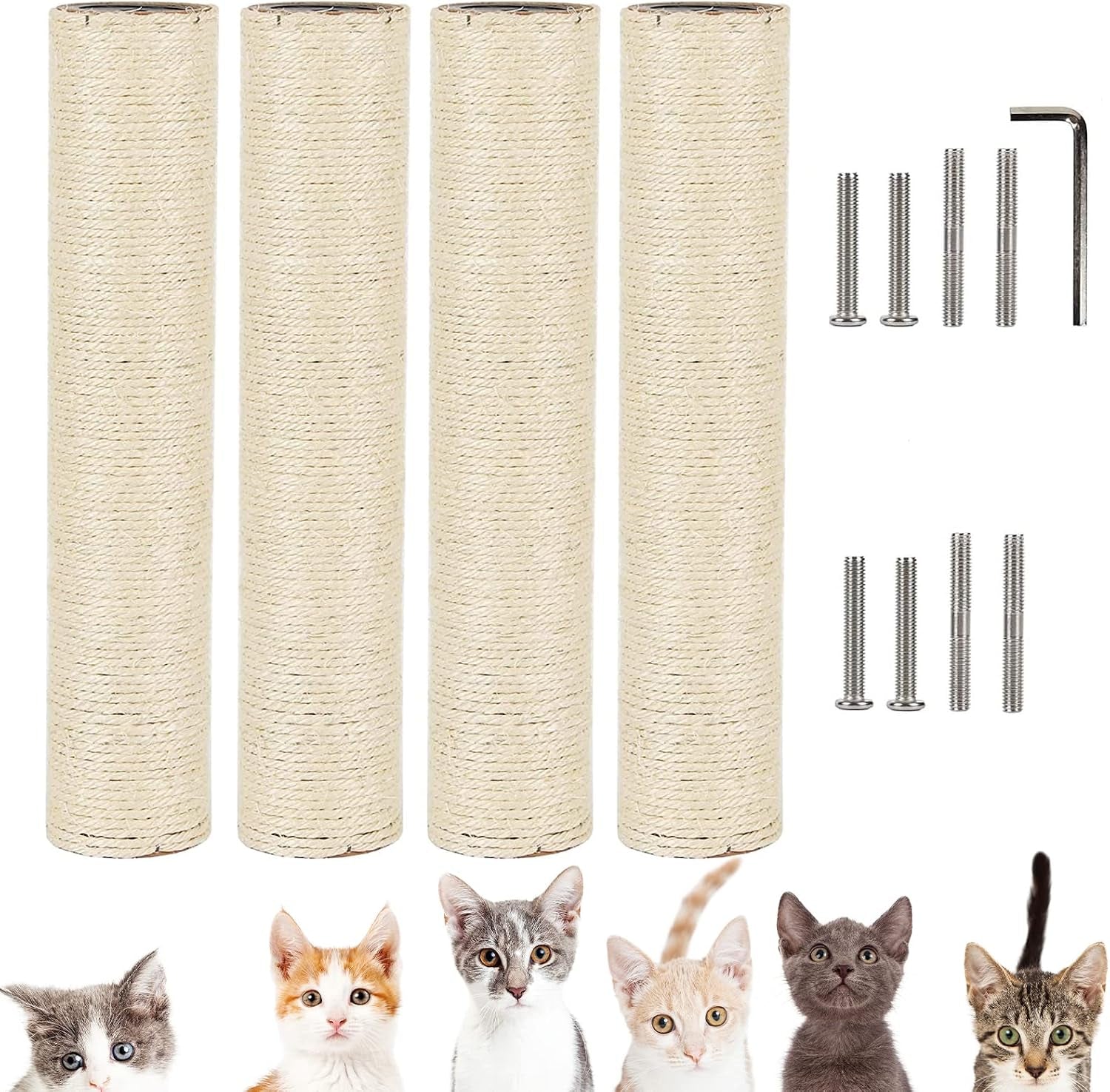 vcepjh-cat-scratching-post-replacement-for-indoor-cats-4pcs-15-7in-cat-scratch-post-refill-pole-parts-sisal-rope-cat-furniture-protector-with-m8-screws-for-cat-tree-tower-white