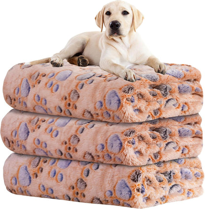 Rezutan Dog Blankets for 3 Pack Large Medium Pet Cat, Soft Fuzzy Washable Blanket, Comfort Flannel Suitable for Dogs Kennels & Beds, Sofas, Furniture, Gifts Puppy Essentials, 41 X 31 Inch, Black26