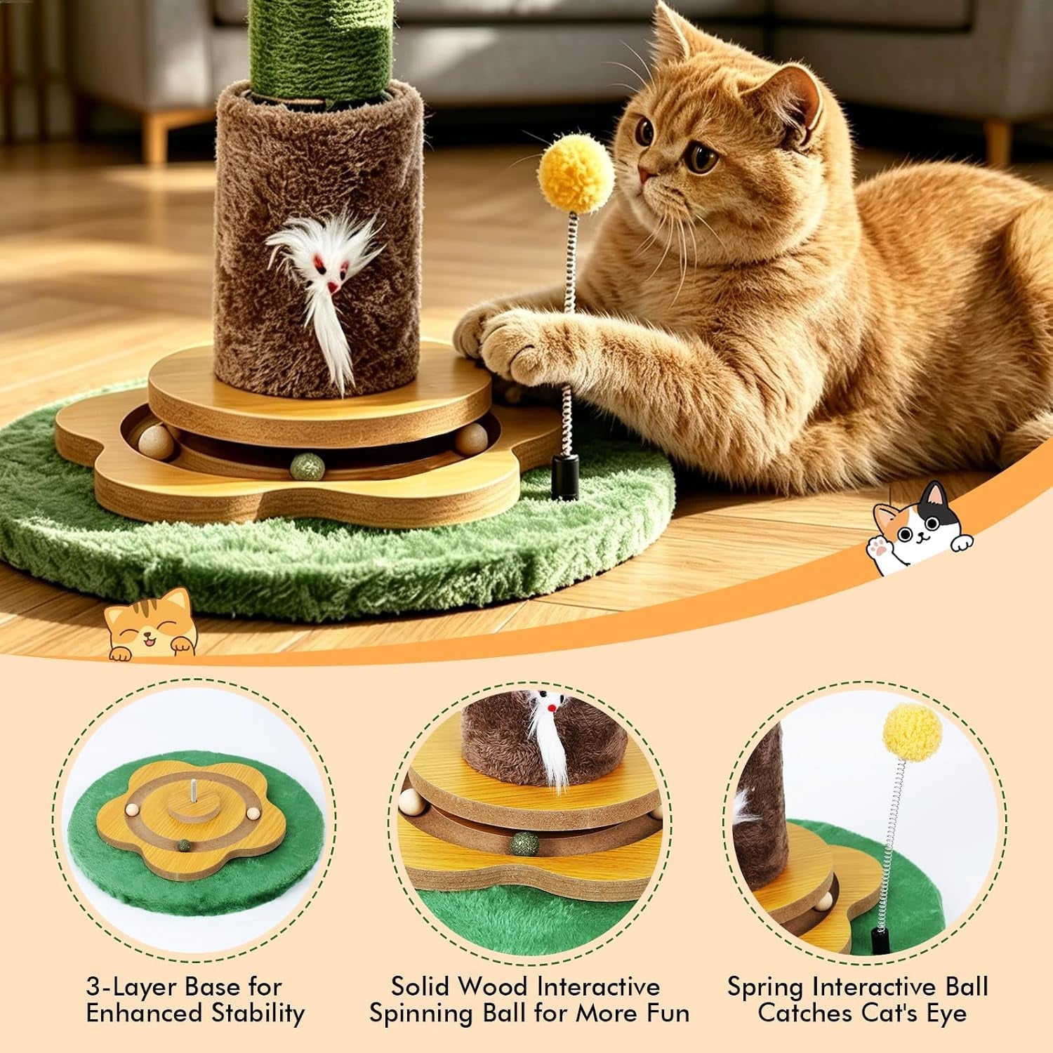 47-extra-tall-cat-scratching-post-cute-cat-scratching-post-for-indoor-heavy-duty-vertical-scratcher-with-natural-sisal-rope-cat-toy-mouse-balls-track-toy-hanging-ball
