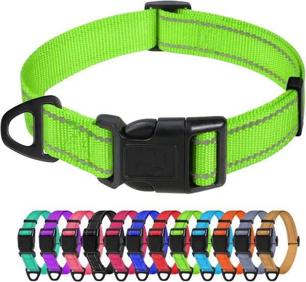 Tagme Small Dog Collar, Reflective Puppy Collar, Sky Blue, 3/8" Width | Lightweight, Nylon Collar for Puppies, Chihuahua, Yorkie & Teacup Dogs 5-15 Lbs, Reflective for Evening Walks, 12 Colors17