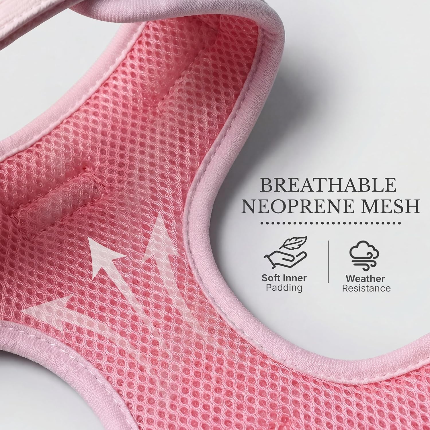 no-pull-harness-leash-set-for-small-sized-dogs-soft-padded-breathable-neoprene-harnesses-lightweight-adjustable-step-in-vest-with-cute-heart-print-secure-back-d-ring-neck-13-17-chest-16-21