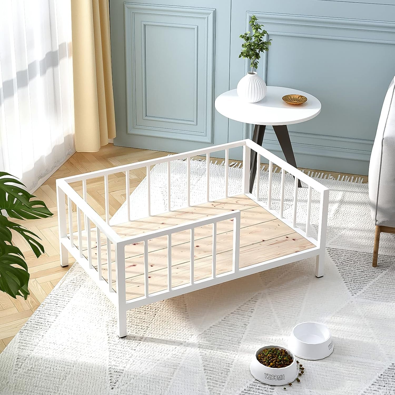 oschf-dog-bed-with-rails-elevated-pet-metal-bed-frame-with-solid-wood-board-and-washable-soft-mat-for-medium-dog-indoor-or-outdoor-use-25-2-x-37-8-white