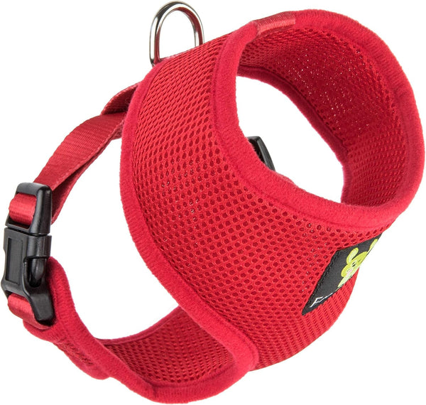 Ecobark Dog Harness, Soft Mesh over the Head Vest Harness, Red, Small | Luxurious Eco Friendly No Pull & No Choke Design, Padded Breathable Body Halter, anti Rub, for Puppy, Toy & Small Breeds8
