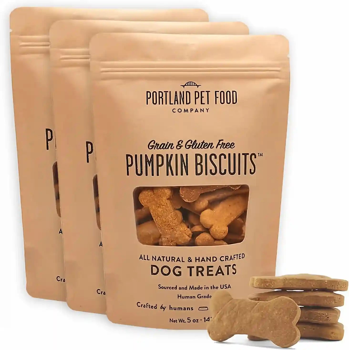portland-pet-food-pumpkin-dog-treats-healthy-grain-free-biscuits-5-oz-human-grade-limited-ingredient-natural-low-calorie-training-treats-for-small-large-dogs-puppy-to-senior-made-in-usa