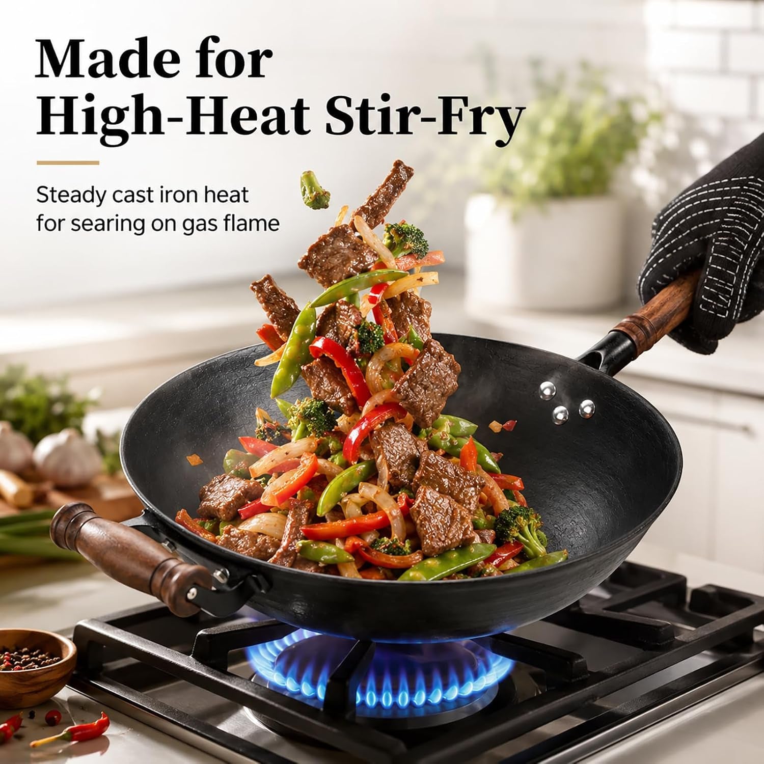 12-6-inch-round-bottom-cast-iron-wok-with-glass-lid-chinese-stir-fry-pan-for-gas-stove-open-flame-uncoated-clay-mold-texture-wok-ring-required-seasoning-needed