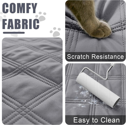 Smiry Waterproof Dog Bed Cover, Reversible Pet Blanket for Sofa Couch | Soft Washable Dog Blanket, Leakproof Couch Cover for Dogs Cats & Furniture Protection, 52X82, Grey/Dark Grey4