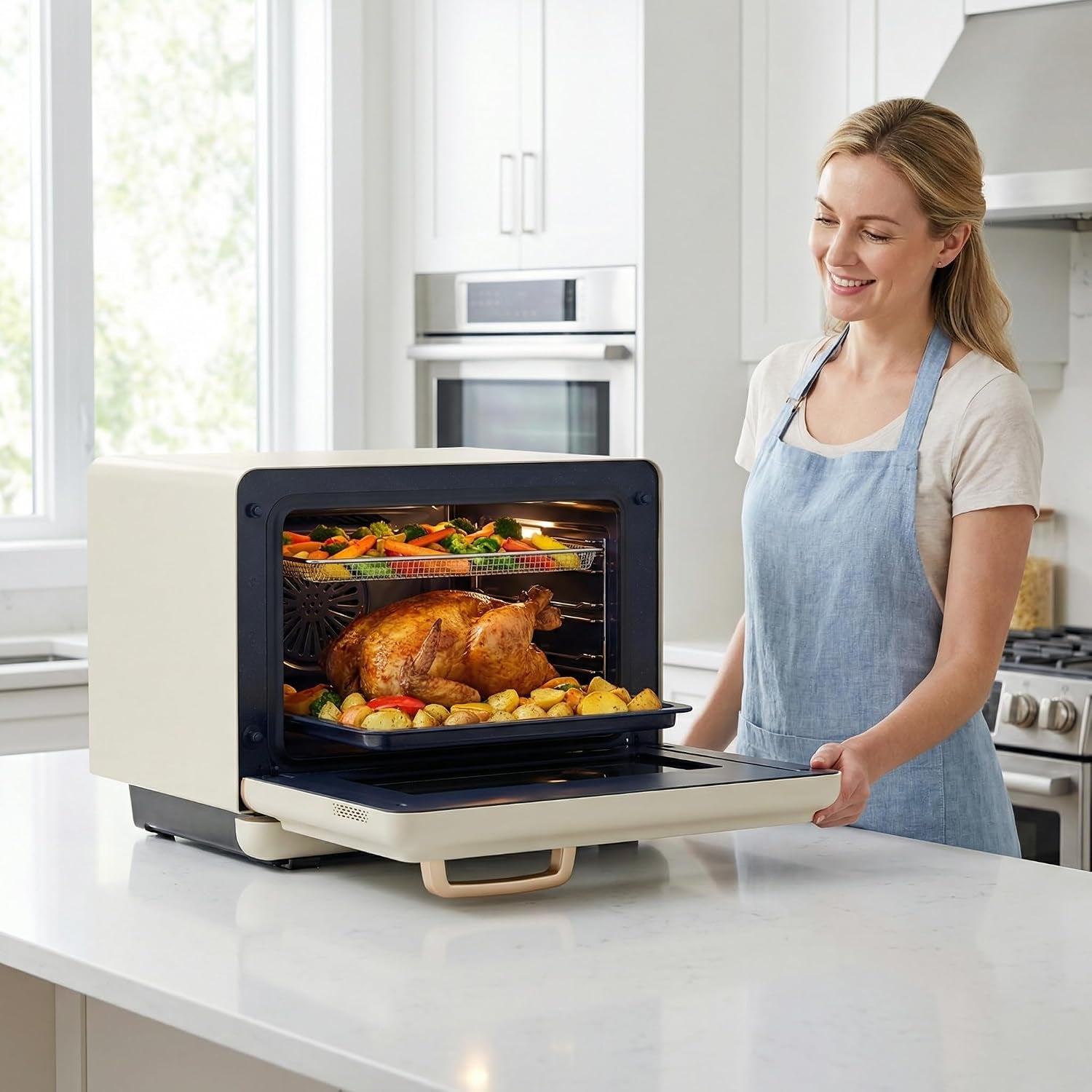r-box-pro-countertop-combi-steam-oven-white-air-fryer-toaster-oven-with-exp-1-2-cu-ft-xl-capacity-1800w-steam-fry-technology-86-446-f-precision-32-presets-easy-to-clean-enamel-interior