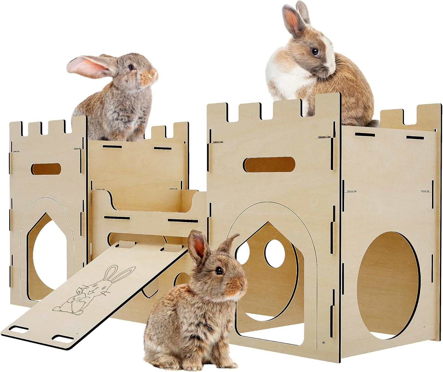 hiimalex-extra-large-wooden-bunny-castle-house-multistory-climbing-tower-hideout-ventilated-sturdy-habitat-for-rabbit-guinea-pig-chinchilla-ferret