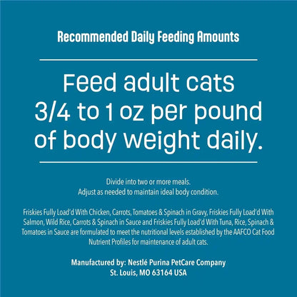 Purina Friskies Fully Load’D Wet Cat Food Variety Pack with Chicken, Salmon, or Tuna in Wet Cat Food Gravy - 5.5 Ounce (Pack of 12)7