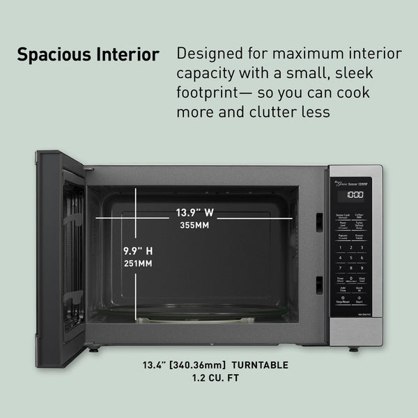 Panasonic NN-SN67KS Microwave Oven, 1.2 Cu.Ft, Stainless Steel/Silver4