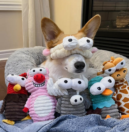 Nocciola 5-Pack Squeaky Dog Toys, Durable Stuffed Critter Zoo Dog Toys with Unique Squeak Sounds to Keep Dogs Busy, Puppy Toys for Small, Medium, and Large Dogs | 5-Pack Durable Critter Zoo Dog Toys to Keep Them Busy, Puppy Toys for Small, Medium, and Large Dogs2