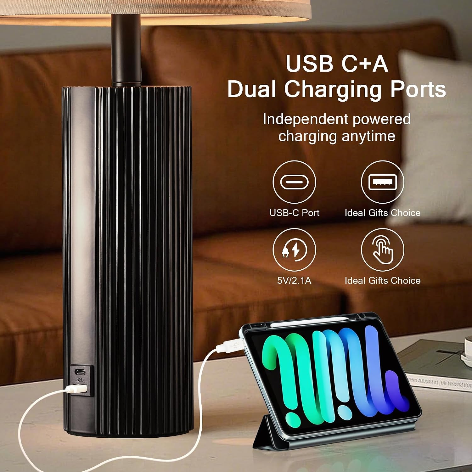24-5-black-lamps-set-of-2-modern-table-lamps-for-living-room-with-usb-c-a-ports-creative-stripe-touch-lamps-for-nightstand-2-bulbs-included