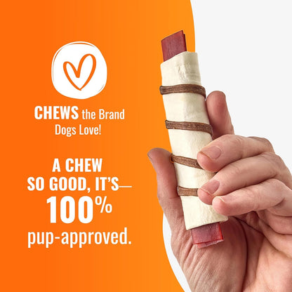 GOOD 'N' FUN Triple Flavor Wraps with Beef Tendon Chews, High-Protein Dog Treat for All Adult Dogs, Made with Real Beef Hide, Chicken & Beef Tendon, 8 Count4