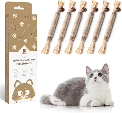 Potaroma 3 Pack Natural Silvervine Sticks Cat Toys, Catmint Silvervine Blend Sticks, Catnip Kittens Chew Toys Teeth Cleaning, Matatabi Dental Care Cat Treat Edible Kitty Lick Toys, Package May Vary | Kittens Chew Toys for Teeth Cleaning, Matatabi Dental Care Cat Treat, Edible Kitty Lick Toys7