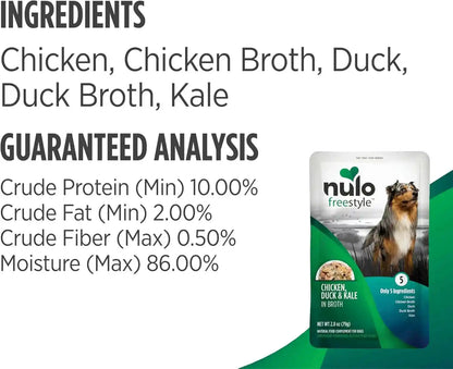 Nulo Freestyle Variety Flavor Real Meat Grain-Free Premium Puppy & Dog Food Topper, 2.8 Ounce (Pack of 6)8