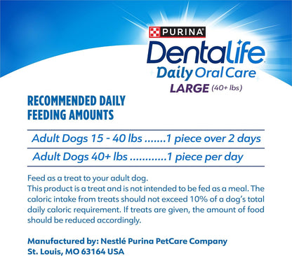 Dentalife Purina Daily Oral Care Dental Large Dog Treats, Pack of 2, 30 Ct | for Large Dogs 40+ Lbs, Chicken-Flavored Dental Chews That Freshen Breath and Fight Tartar Buildup, Made in the USA6