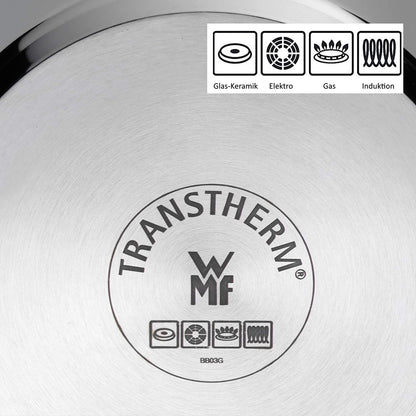 Macao Induction Wok Set, 2 Pieces, Wok Pan 36 Cm with Glass Lid, Polished Cromargan Stainless Steel, Uncoated7