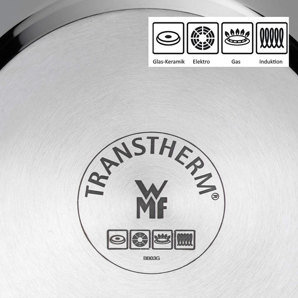 Macao Induction Wok Set, 2 Pieces, Wok Pan 36 Cm with Glass Lid, Polished Cromargan Stainless Steel, Uncoated7