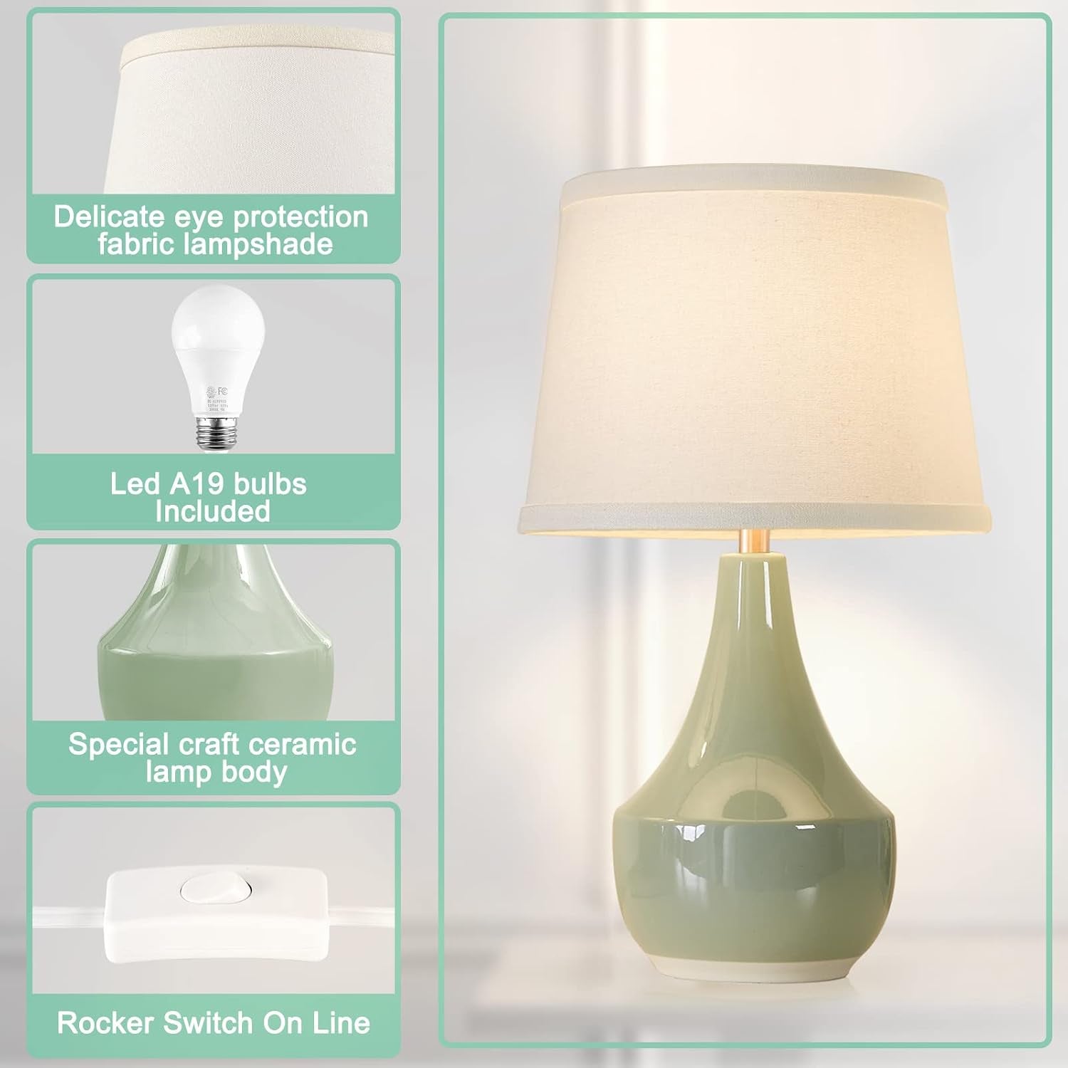 18-table-lamp-set-of-2-ceramic-table-lamp-classic-beside-lamps-nightstand-lamp-modern-lamp-for-living-room-bedroom-office-rocker-switch-sage-green-led-bulbs-included