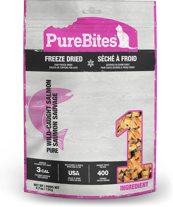 Purebites Freeze Dried Salmon Cat Treats 57G | 1 Ingredient | Made in USA (Packaging May Vary)8
