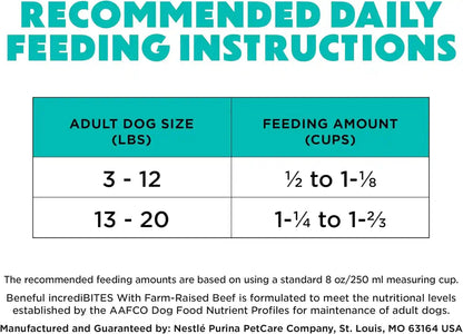 Purina Beneful Incredibites with Farm-Raised Beef Natural Small Breed Dry Dog Food with Added Vitamins, Minerals and Nutrients - (Pack of 4) 3.5 Lb. Bags6