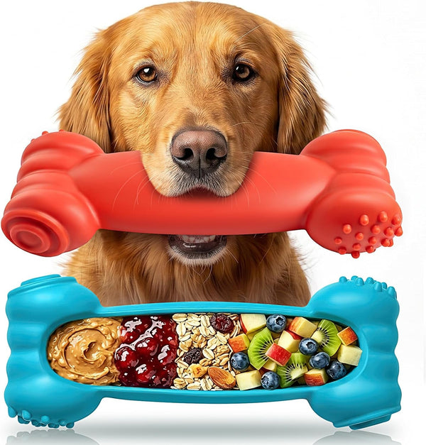 NEZIN Dog Toys for Aggressive Chewers, Indestructible Toys for Large Dogs, Dog Chew for Large Medium Small Breed, 3 Pack Super Chewer with Tough Nylon, Gift for Dogs11