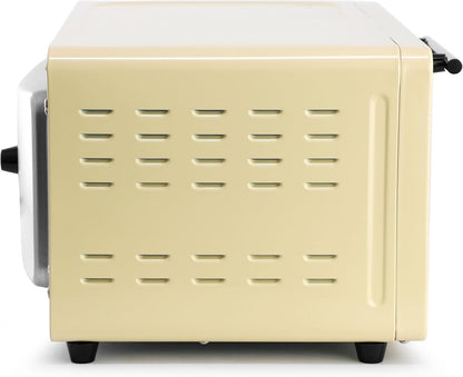 9.5 Quart Electric Countertop Toaster Oven, Compact Red Kitchen Oven with Adjustable Temperature & Quartz Heating (Cream)3