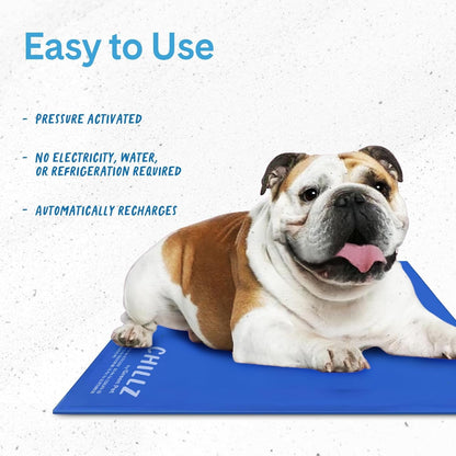 The Green Pet Shop Chillz Gel Mat, Large - Pressure-Activated Cooling Pad for Pets 25-50 Lbs - Non-Toxic, No Water or Refrigeration Needed - Ideal for Home, Travel & Crates4