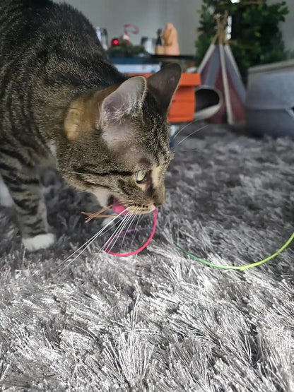 Cat Wand Toy for Indoor Cats, 105” Extra Long Magical Cat Teaser Wand, Interactive Cat Toy with Durable Nylon String, Elastic Wand for Exercise & Enrichment, Kittens to Senior Cats7