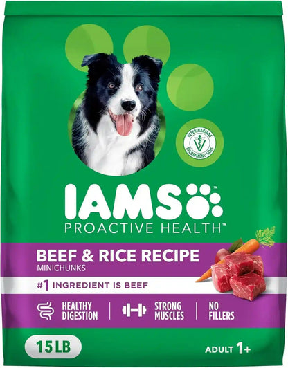 IAMS Proactive Health Adult Minichunks Dry Dog Food, Chicken, 30 Lb | Real Chicken #1 Ingredient, No Fillers, Natural Fiber & Prebiotics, Omega-6 Fatty Acids, Antioxidants for Immune Support12