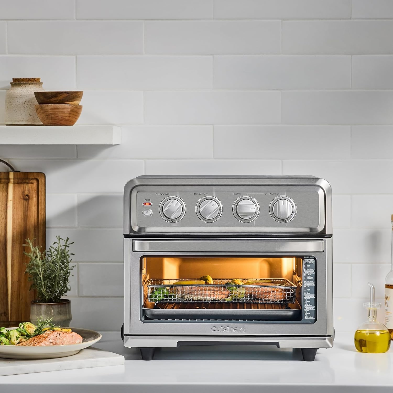 air-fryer-toaster-oven-1800w-8-in-1-with-air-fry-convection-broil-warm-0-6-cubic-feet-60-minute-timer-toa-70nas-stainless-steel-1800w-power-0-6-cu-ft-capacity-convection-broil-and-warm-modes-60-minute-timer