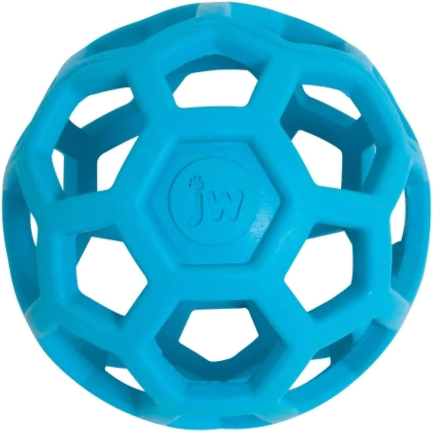 jw-pet-hol-ee-roller-dog-toy-puzzle-ball-natural-rubber-small-3-inch-diameter-colors-may-vary