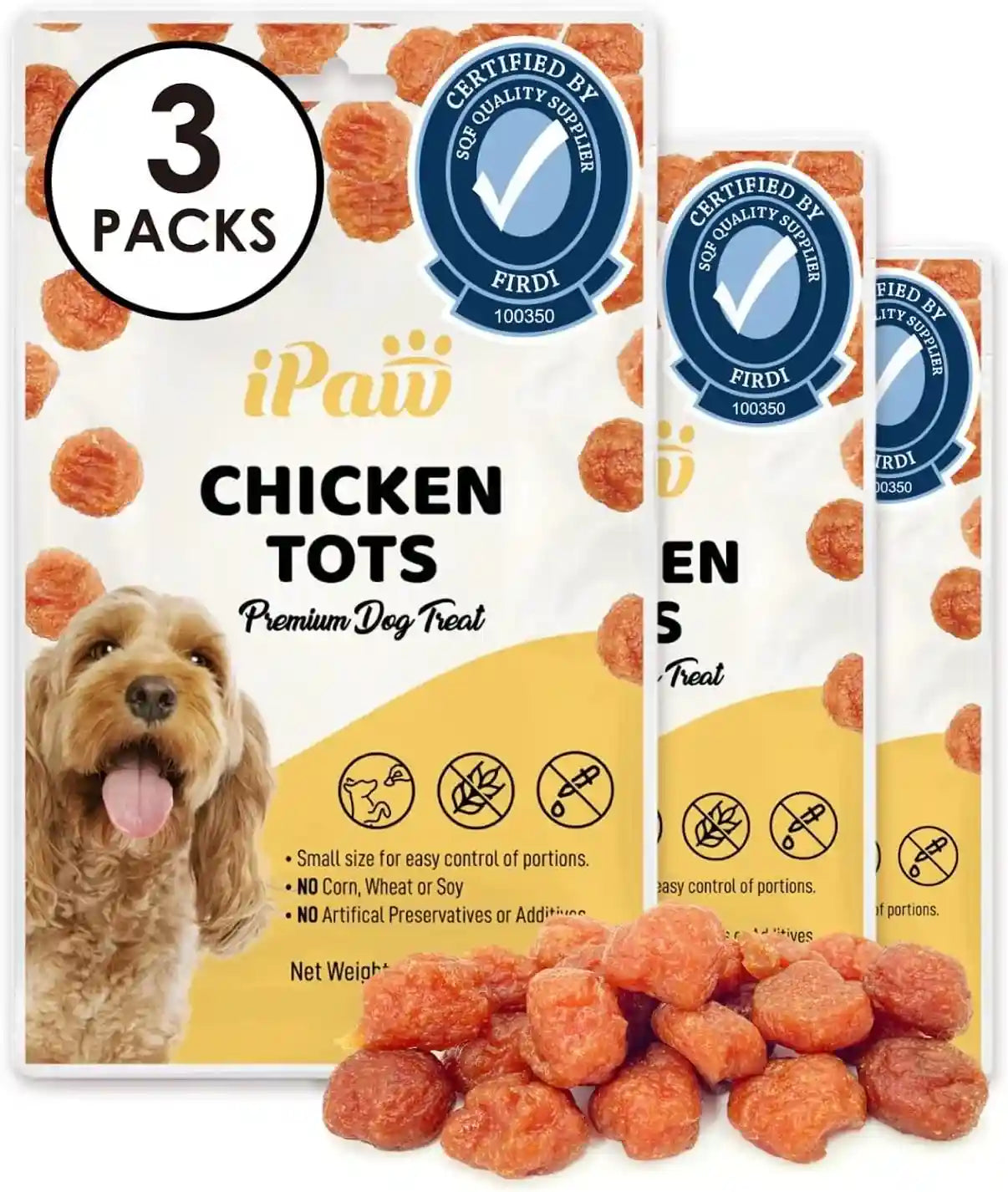 ipaw-chicken-tots-dog-treat-sqf-certified-production-process-training-treat-puppy-training-human-grade-training-reward-hypoallergenic-easy-to-digest
