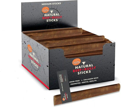 Canine Naturals | Natural Beef & Bully Sticks | Long-Lasting, Odor Free, High Protein Chews Made with 100% Real Bully | 4 Count Medium Sticks8