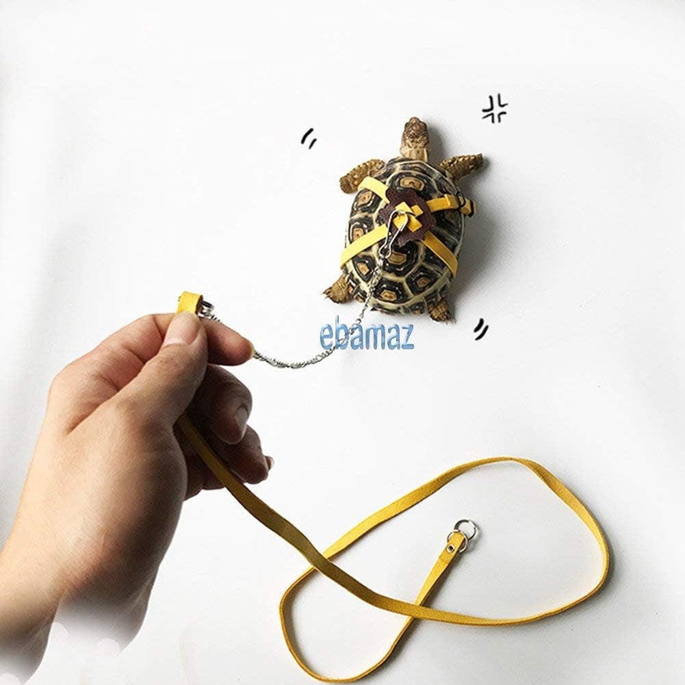leather-harness-strap-for-tortoise-turtle-reptile-animals-size-m-crawling-pet-walking-training-control-rope-chest-collar