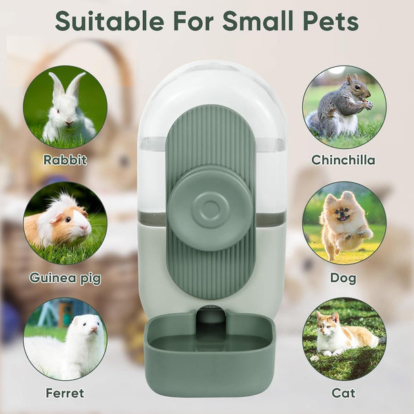 Lemtrflo 28Oz Rabbit Water Bottle Dispenser, Bunny Cage Water Bowl | Suitable for Rabbits, Guinea Pigs, Ferrets, and Other Small Pets2
