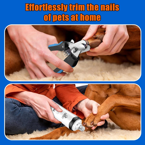 VIWIK Dog Nail Trimmers with Light, Cat Dog Nail Clippers, Dog Nail Grinder Quiet for Large Medium Small Dogs Paw & Cats Claw, Electric 2-Speed Pet Toenail Grooming Supplies, Gifts for Dog Lovers.7
