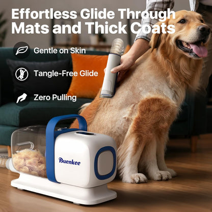 Buenkee Dog Grooming Vacuum Kit, 15000Pa Clipper, Shedding Brush, 2L, White | Brush, Trim and Deshed at Home with Less Flying Fur, Mess-Control Suction and Fewer Emptying Breaks during Longer Sessions4