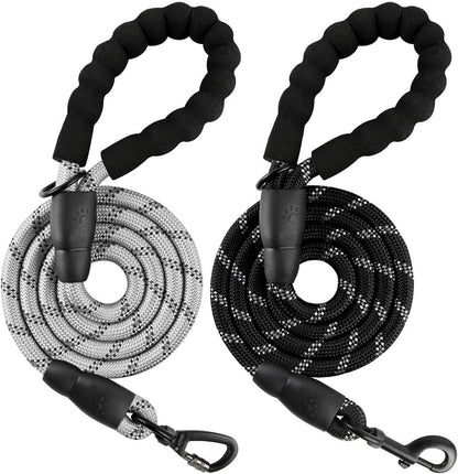 BARKBAY Dog Leashes for Large Dogs Heavy Duty Dog Leash 4/5/6 FT with Comfortable Padded Handle and Highly Reflective Threads for Medium Large Dogs Walking Training Running (5Ft-1/2'',Pink)12