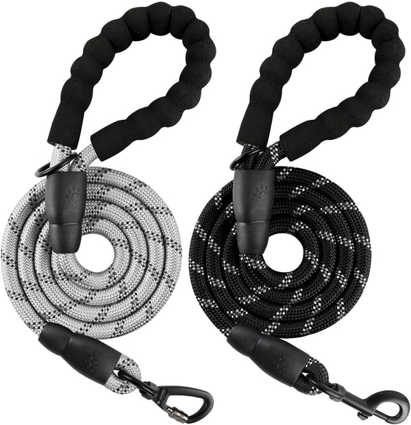BARKBAY Dog Leashes for Large Dogs Heavy Duty Dog Leash 4/5/6 FT with Comfortable Padded Handle and Highly Reflective Threads for Medium Large Dogs Walking Training Running (5Ft-1/2'',Pink)12