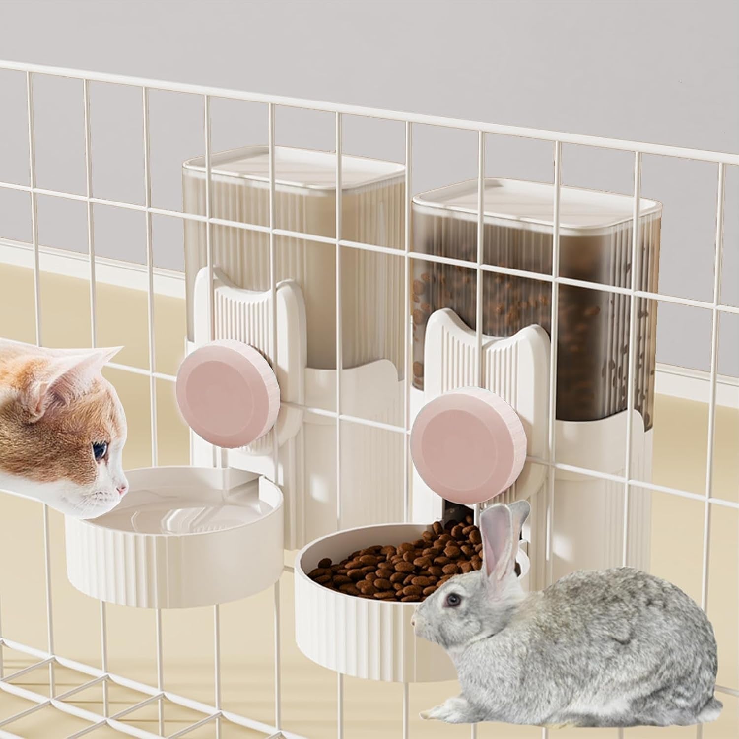kathson-rabbit-gravity-auto-feeder-set-35oz-hanging-automatic-food-water-dispenser-cage-automatic-feeder-set-for-rabbit-chinchilla-guinea-pig-hedgehog-ferret-kitty-puppy-blue