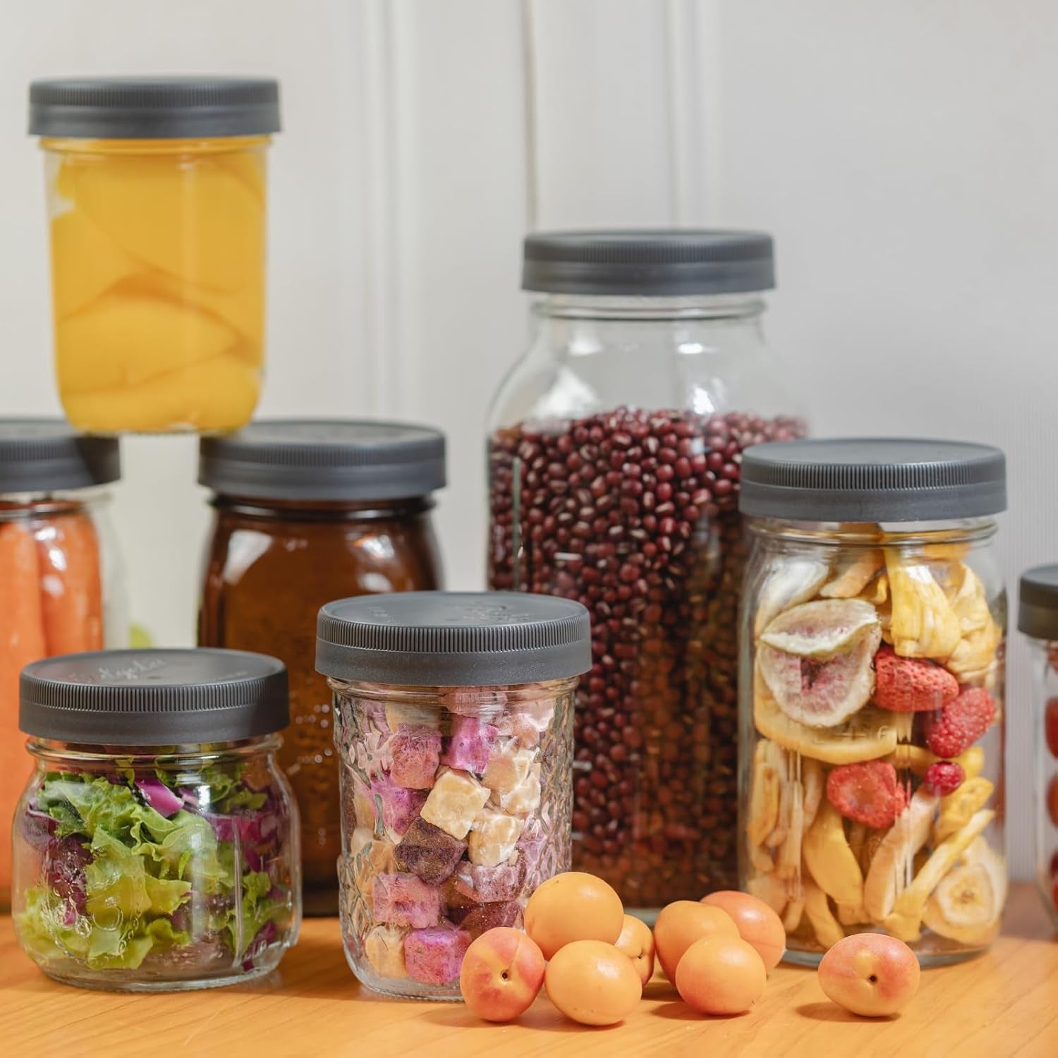 9-pack-gray-wide-mouth-mason-jar-lids-one-piece-lids-plastic-mason-jar-lids-fit-ball-kerr-and-more-canning-lidsgray