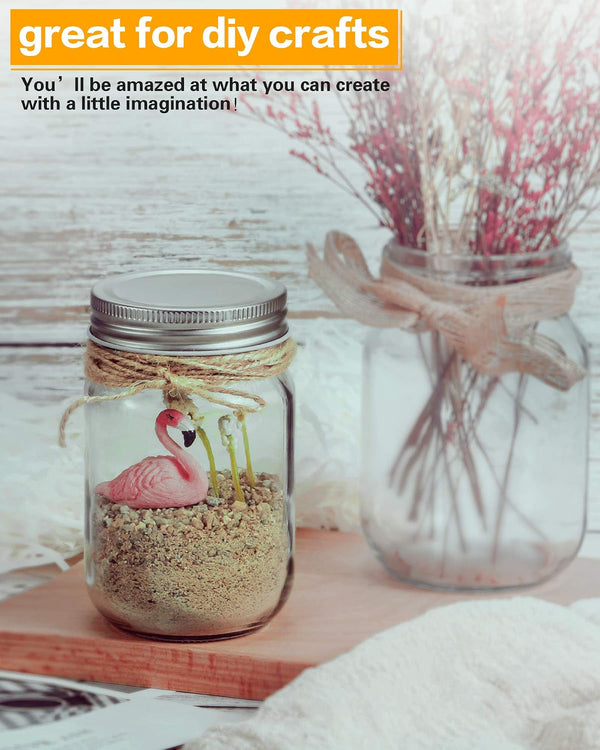 Mason Jars 12 Oz 20 Pack Glass Jars with Silver Lids Food Storage | Regular Mouth Canning Jars for Pickles,Meal Prep,Crafts with 20 Labels and 1 Pen.Food Storage Frascos De Vidrio Con Tapa Para6