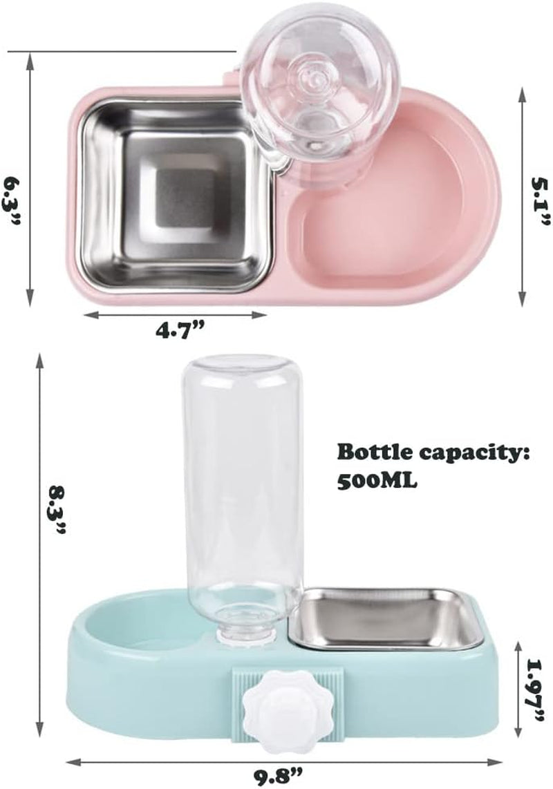 love-dream-crate-dog-bowl-no-spill-kennel-hanging-pet-food-water-bowl-set-automatic-water-dispenser-and-removable-stainless-steel-bowls-raised-double-bowls-for-indoor-cats-rabbit-small-medium-dogs