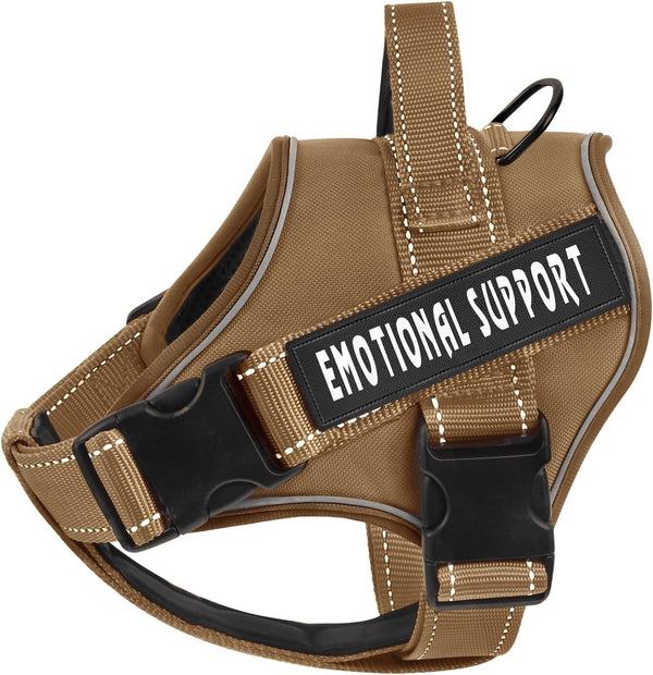 Voopet Service Dog Harness, Emotional Support Pet Vest Harness, Reflective Breathable & Adjustable No Pull ESA Harness for Small Medium Large Dogs (With 4 PCS Removeable Tags),Xx Small (Pack of 1)24